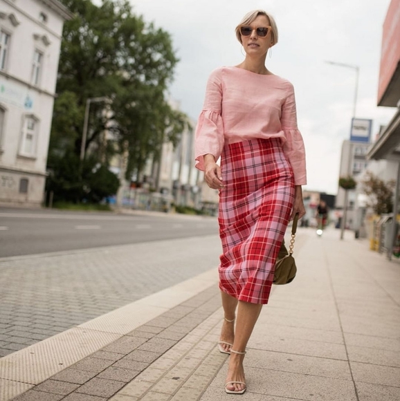 Zara plaid midi skirt - Picture 11 of 14